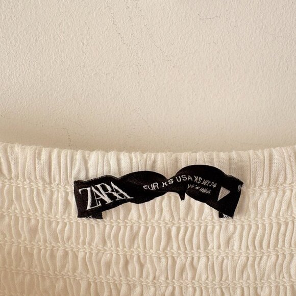 Zara Beaded Spaghetti Strap Mini Dress White Size XS - Picture 12 of 14